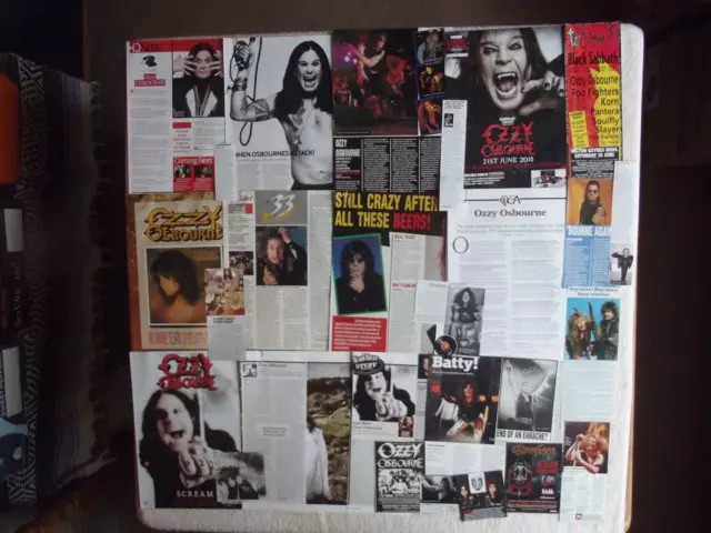 Ozzy Osbourne - Magazine Cuttings Collection - Clippings, Photos, Adverts X27. A