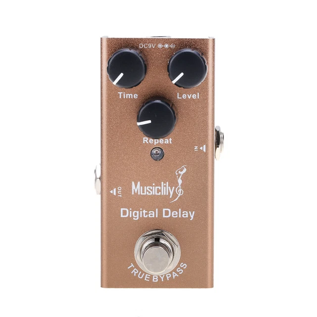 Musiclily Basic Digital Delay Mini Guitar Effect Pedal DC 9V Adapter True Bypass