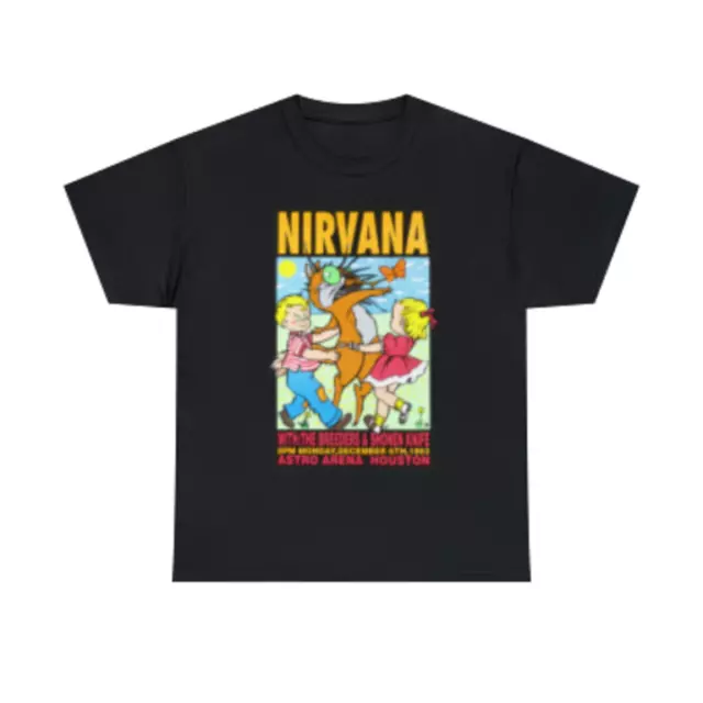 Vintage Nirvana T-shirt Unisex Forest In Utero Hot Tee Gift S,M-5XL Cotton BLACK