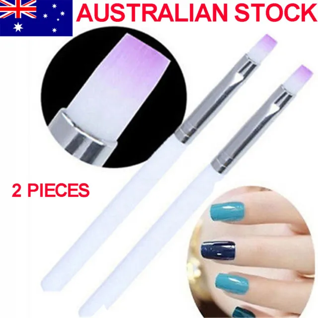 2PCS Acrylic UV Gel Nail Design Art Pen Polish Painting Brush Manicure Tool