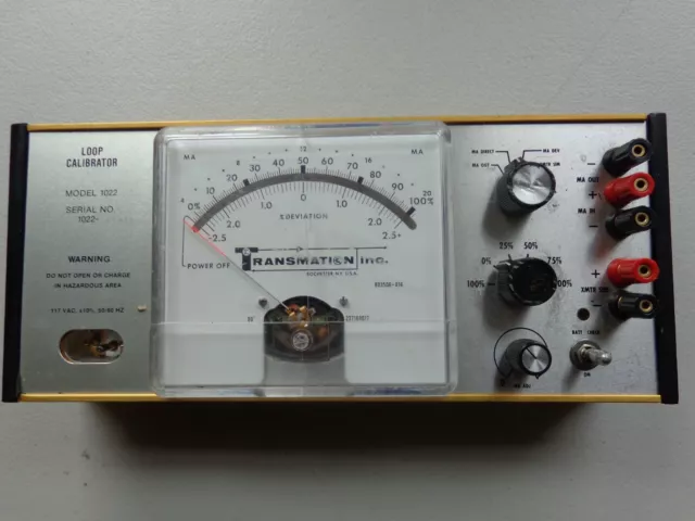 Calibrateur de boucle Transmation Inc. modèle 1022 117VAC