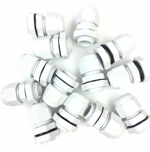 Ip68 Cable Gland White Nylon With Nut Pg7 Pg9 Pg11 Pg13.5 Pg16 Pg19 Pg21 Pg29