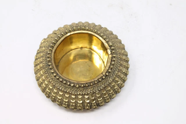 Vintage Origianl Brass Silver Plated Bracelet / Change Bowl / Ashtray NH6821 3