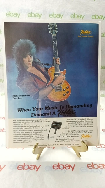 KAHLER TREMOLO RICHIE SAMBORA 1985 advertisement print 11 X 8.5