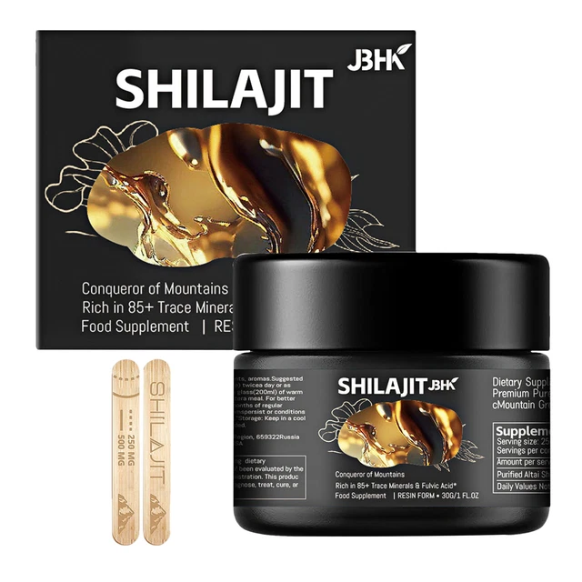 Shilajit Himalayen En Résine Molle - Pot De 20g - Acide Fulvique Puissant - Date Expiration 12/2027
