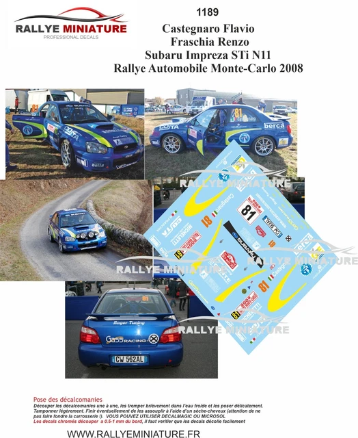 Decalcomanie Scala 1/18 Per Subaru Impreza WRC #28, Holowczyc, Rallye Sanremo 1998, MF-ZONE 1805D
