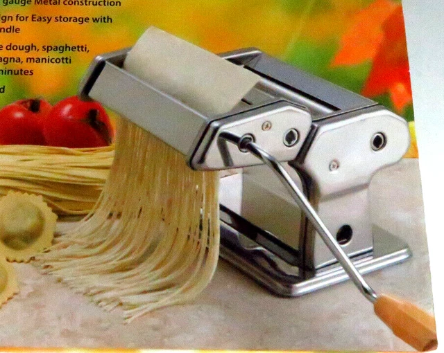 Stainless Steel Household Manual Pasta Machine Italy Noodles Press Machine  Pasta Maker With 7pcs Noodle Mould And Pasta Rack