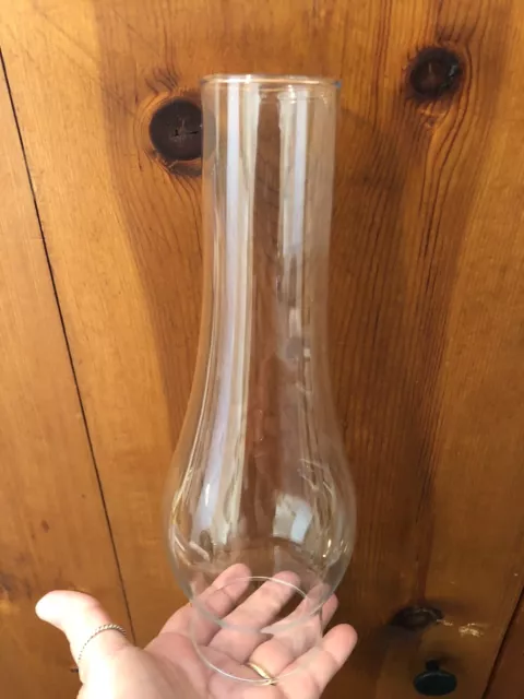 10" Tall Hurricane Chimney Clear Glass LAMP Globe Shade Light