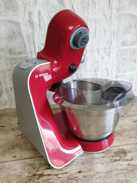 Bosch MUM58720GB/02 Kitchen Machine Food Mixer Red & 3 Tools Bowl Lid 3