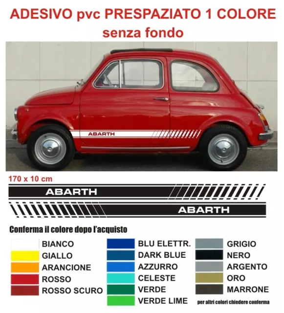 3 adesivi auto FIAT 500 ABARTH SCUDERIA ITALIA - FI AB S26