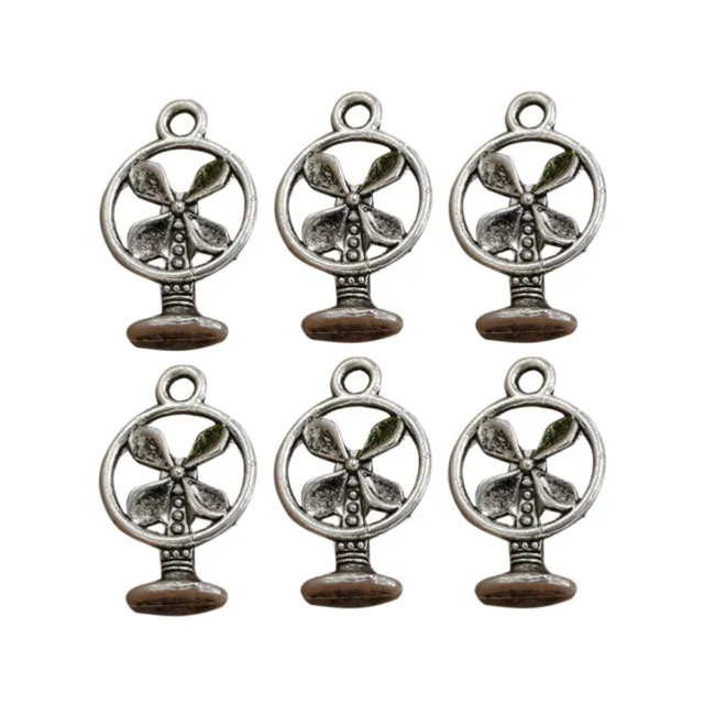 20pcs Alloy Electric Fan Pendants Charms DIY Jewelry Making Accessory for