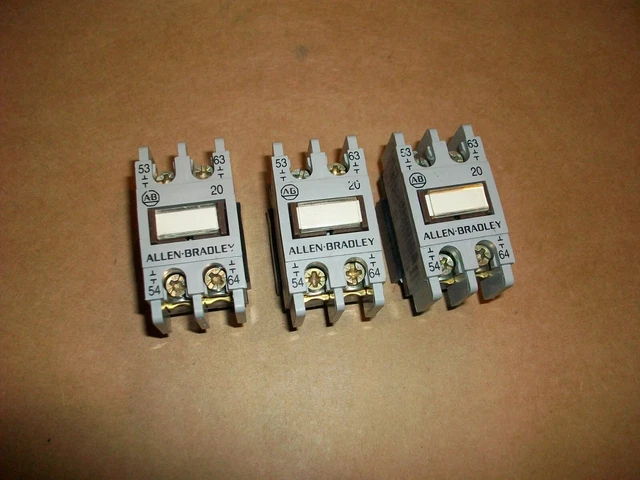 3pc Allen-Bradley 195-FA20 SER A Contact Block   USED
