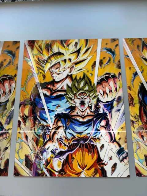 Dragon Ball Z 3D Holographic Poster - Goku, Gohan, Majin Vegeta - Iconic Moments