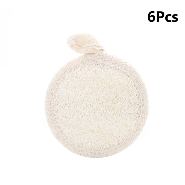 6 pz Scrubber da bagno esfolianti naturali Loofah per pelle liscia (95 caratteri