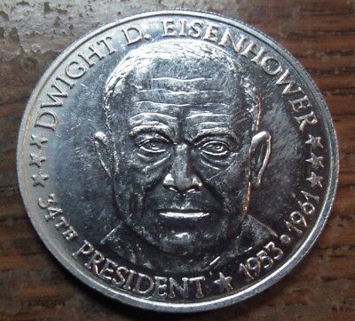 Vintage Dwight D. Eisenhower 34th President 1953-1961 Aluminum Token - Ike
