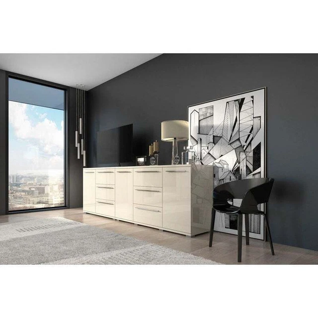 Piano Commode Dresser White 3-drawer