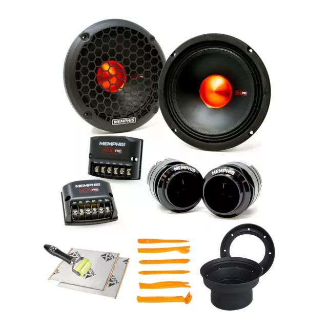 Memphis MJP6C 125W 6.5" Component Car Speaker System w/ NVX Speaker Install Kit