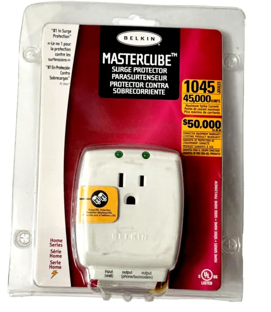 Surge Protector, Belkin Mastercube, 1045 Joules & 45,000 Amps