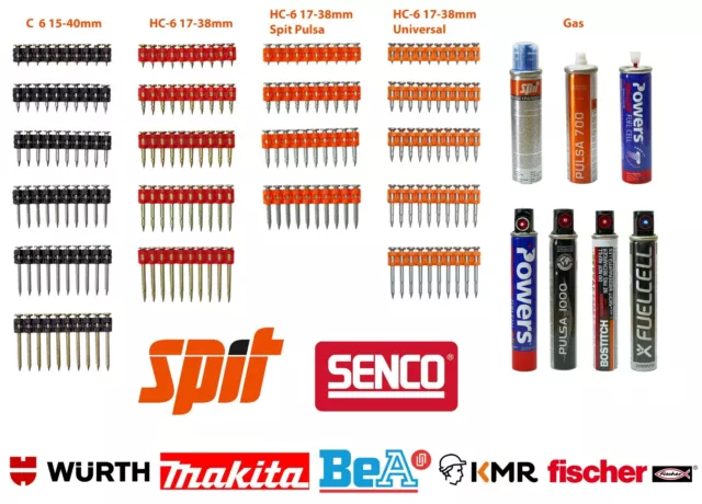 Betonnägel C6, HC 6 für SPIT 27 / 40 / 65 / 800 / 700 , Senco, BEA, KMR, Würth