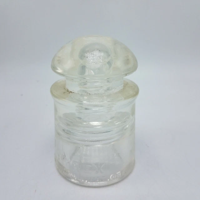 Vintage Pyrex T. M. Clear Glass M S Insulator made in the U. S. A.  Ex Cond