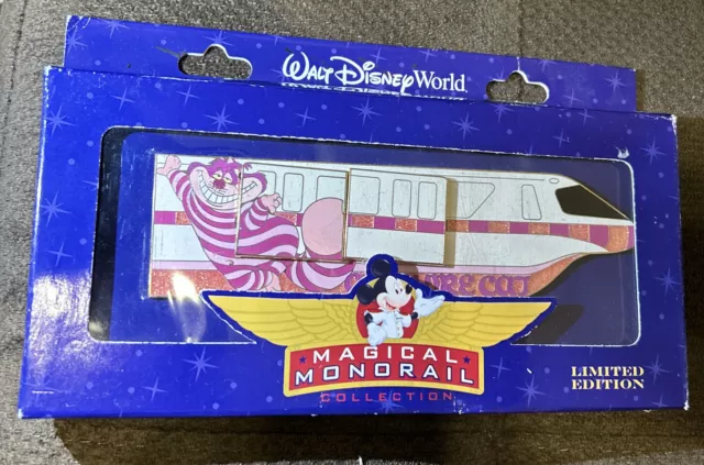 DISNEY WDW MAGICAL MONORAIL COLLECTION CheShire Cat JUMBO PIN BOX LE ...