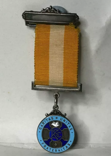1956 Knights of St Columba Fraternal Catholic Society  Medal Hallmarked silver