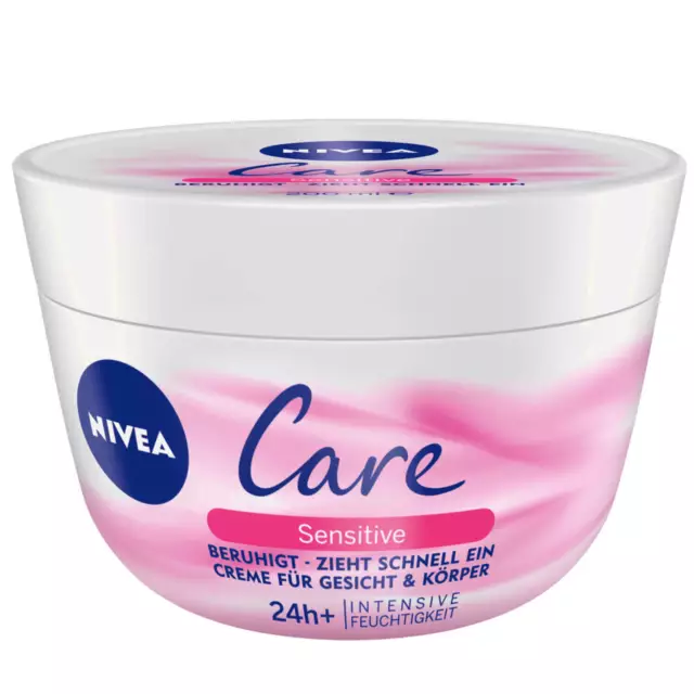 200ml Nivea Care Sensitive 24h Intensive Cream for Face & Body Relief