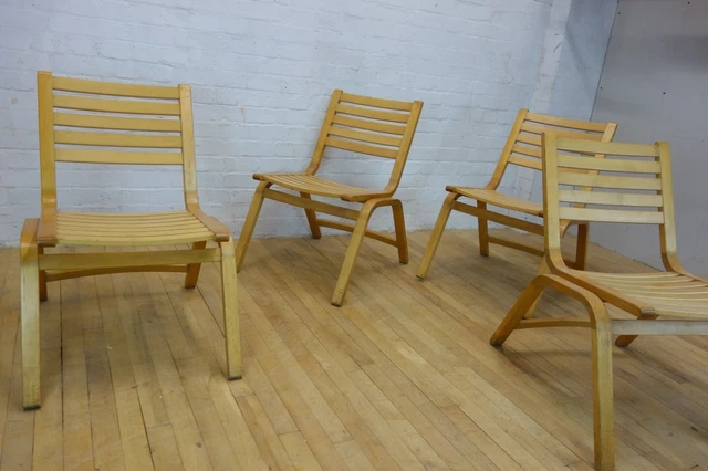 Trio Raita Chairs -Asko Eames Aalto Wegner Danish Knoll Mid Century