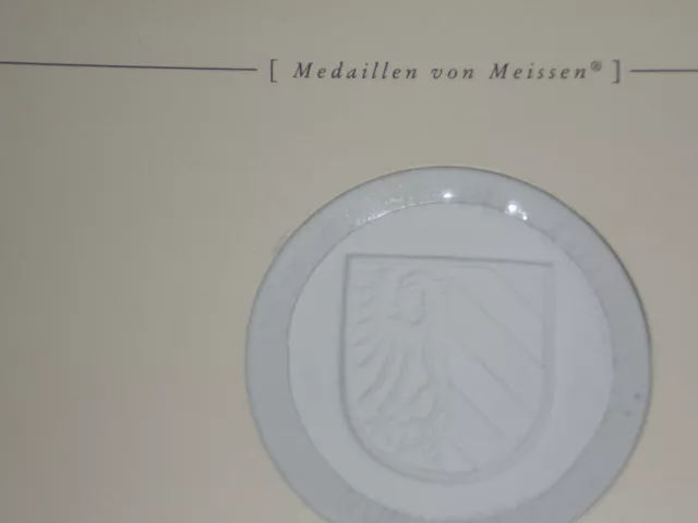 Meissen Medaille Porzellan