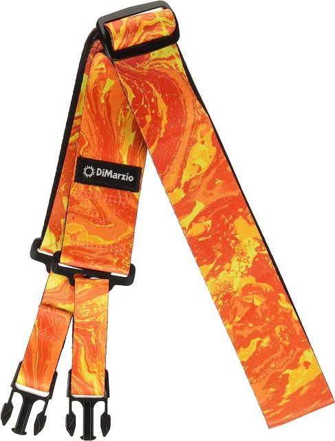 DiMarzio DD2245 2 Inch Steve Vai ClipLock Strap for Guitar - Orange Universe