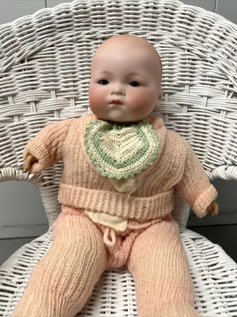Vtg Armand Marseille German Bisque Baby Doll AM Cheese Cloth