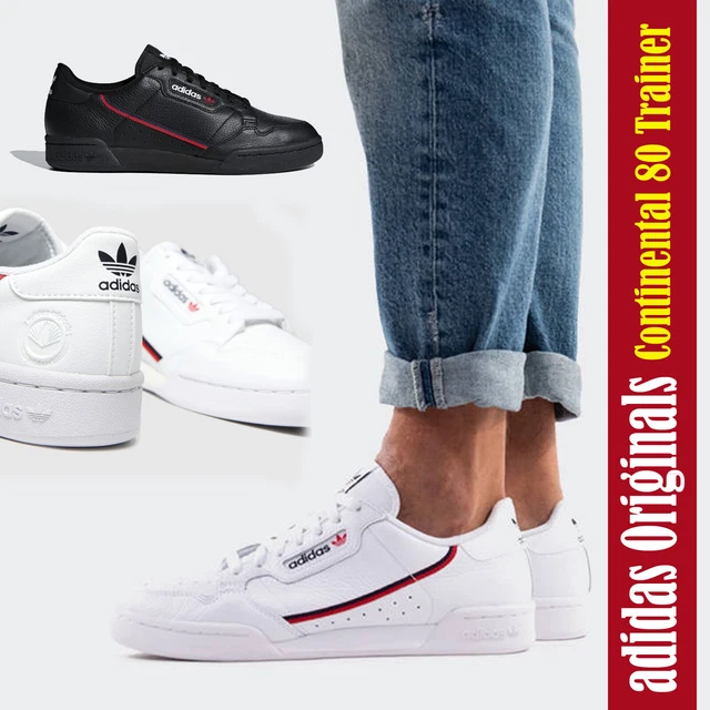 adidas 80s continental trainers white white scarlet navy