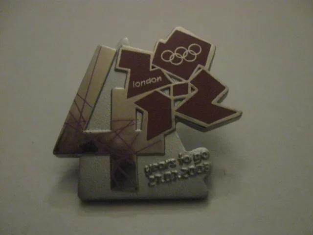 Rare Old 2012 Olympic Games London 4 Years To Go Enamel Press Pin Badge