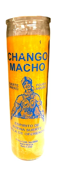 Chango Macho Candle Vela de Chango Macho Spirit of Good Luck Candle Orange