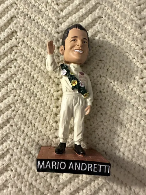2019 Indianapolis 500 Signed Mario Andretti Bobblehead 50th Ann Autograph X 2