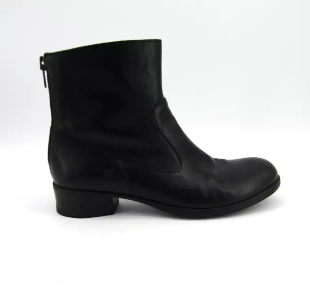 BORN Chelsea Boots Women’s Black Leather Back Zipper Ankle Booties Size 10