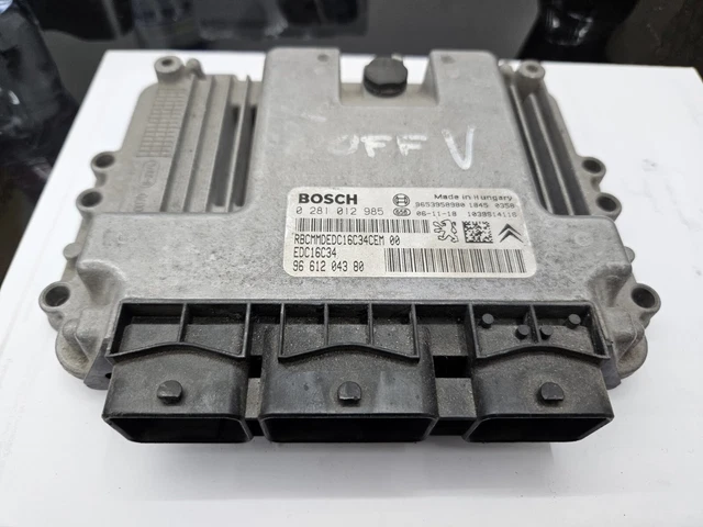 Calculateur Moteur Décodé PEUGEOT 307 1.6 HDI – Réf. EDC16C34 0281012985, Occasion Fonctionnel