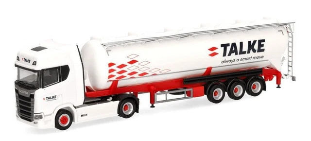 Camion Herpa 1/87 – SCANIA CR 20 6x4 Benne DORNBIERER – 3 Essieux – Gris – H318471