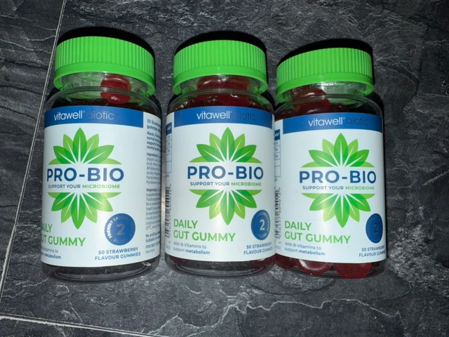 3X VITAWELL PRO-BIO Daily Probiotic Gut Gummy (50 gummies) £19.95 ...