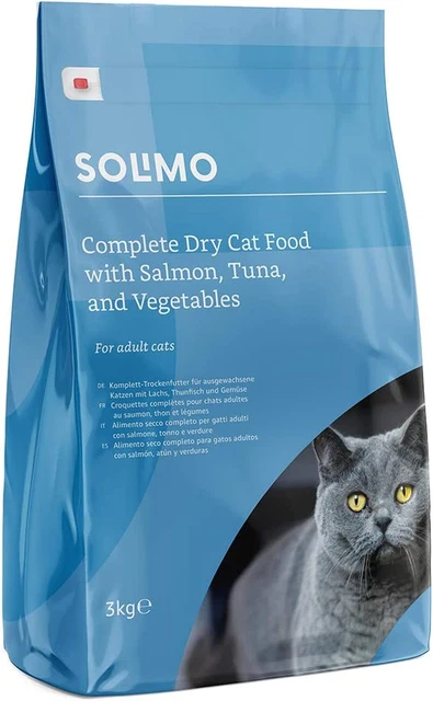 Marchio Amazon -  Alimento Secco Completo per Gatti Adulti Con Salmone, Tonno E