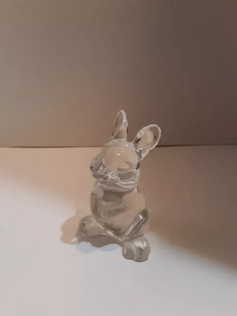 Vintage Czech Princess House 24% Lead Crystal Bunny Rabbit Standing Up Figurine
