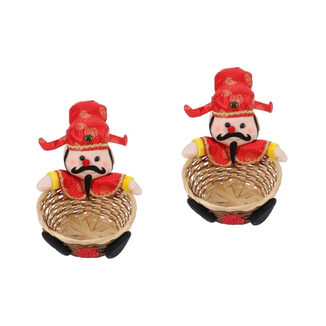 2 Pcs Süßigkeitentablett Gott Des Reichtums Süßigkeitenkorb Esstisch