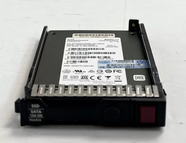 HPE 120GB 6G SATA 764923-B21 Value Endurance SFF 2.5" SC Enterprise Value M1 SSD