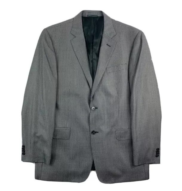 Valentino Current Fleece Wool Silk Gray Checked Mens Blazer Size 42R NWOT