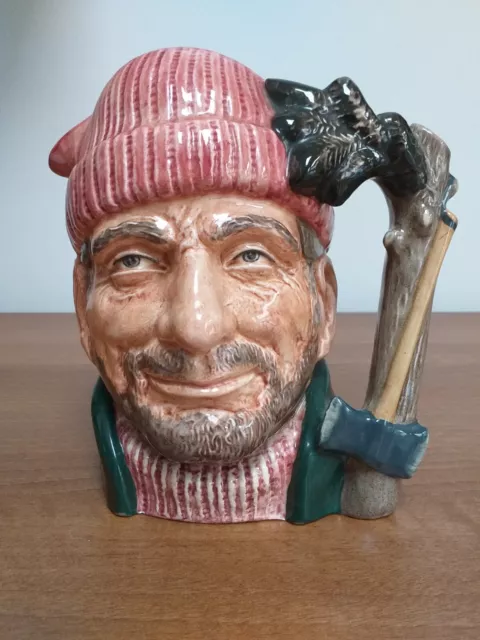 Royal Doulton Large Character Toby Jug - Lumberjack D6610 COPR 1966