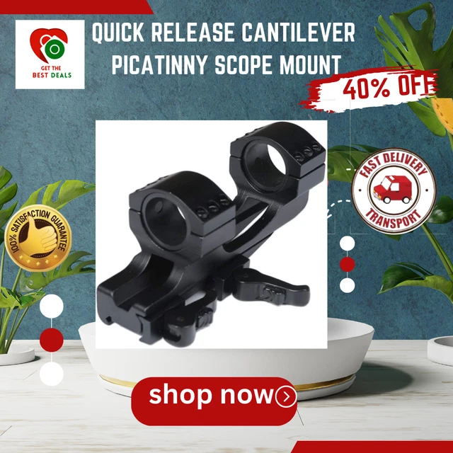 QUICK RELEASE CANTILEVER Picatinny Scope Mount, QD Lock Thorn 30mm