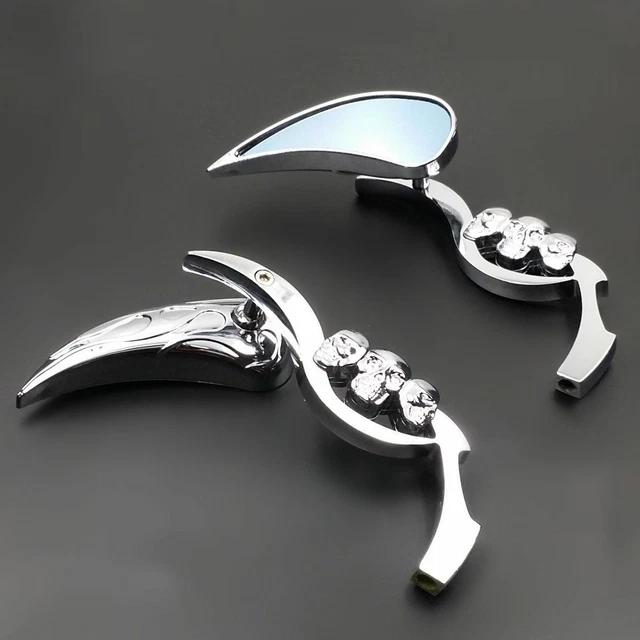 Moto Chrome Rétroviseur latéral arrière Pour Harley Honda Kawasaki Suzuki Yamaha