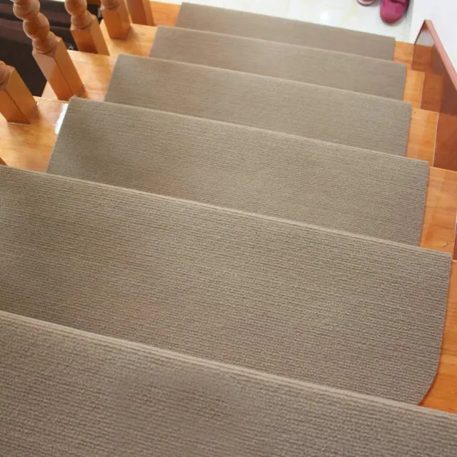 13pcs Non Slip Stair Treads Carpet Rugs Washable Mat Protection Cover Mats