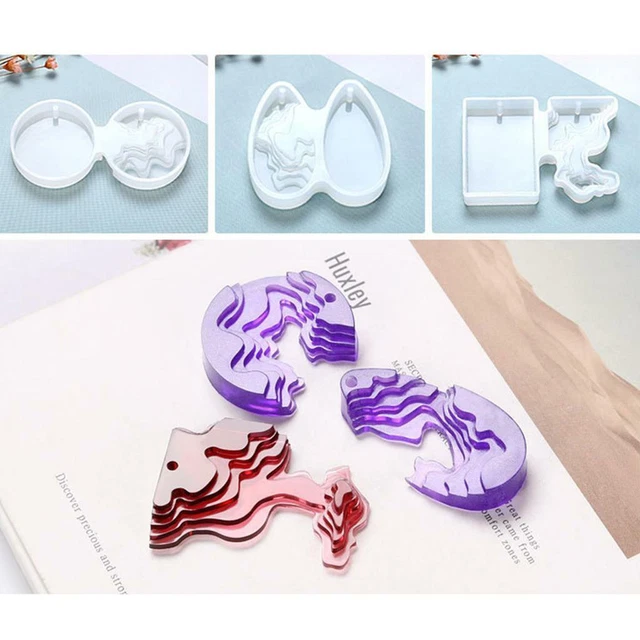 Clear Silicone   Pendants Resin Casting Mould Jewelry Making Craft DIY Tools