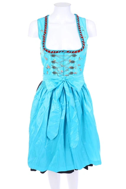 Ricami Country Line Dirndl Oktoberfest D 34 turchese nero